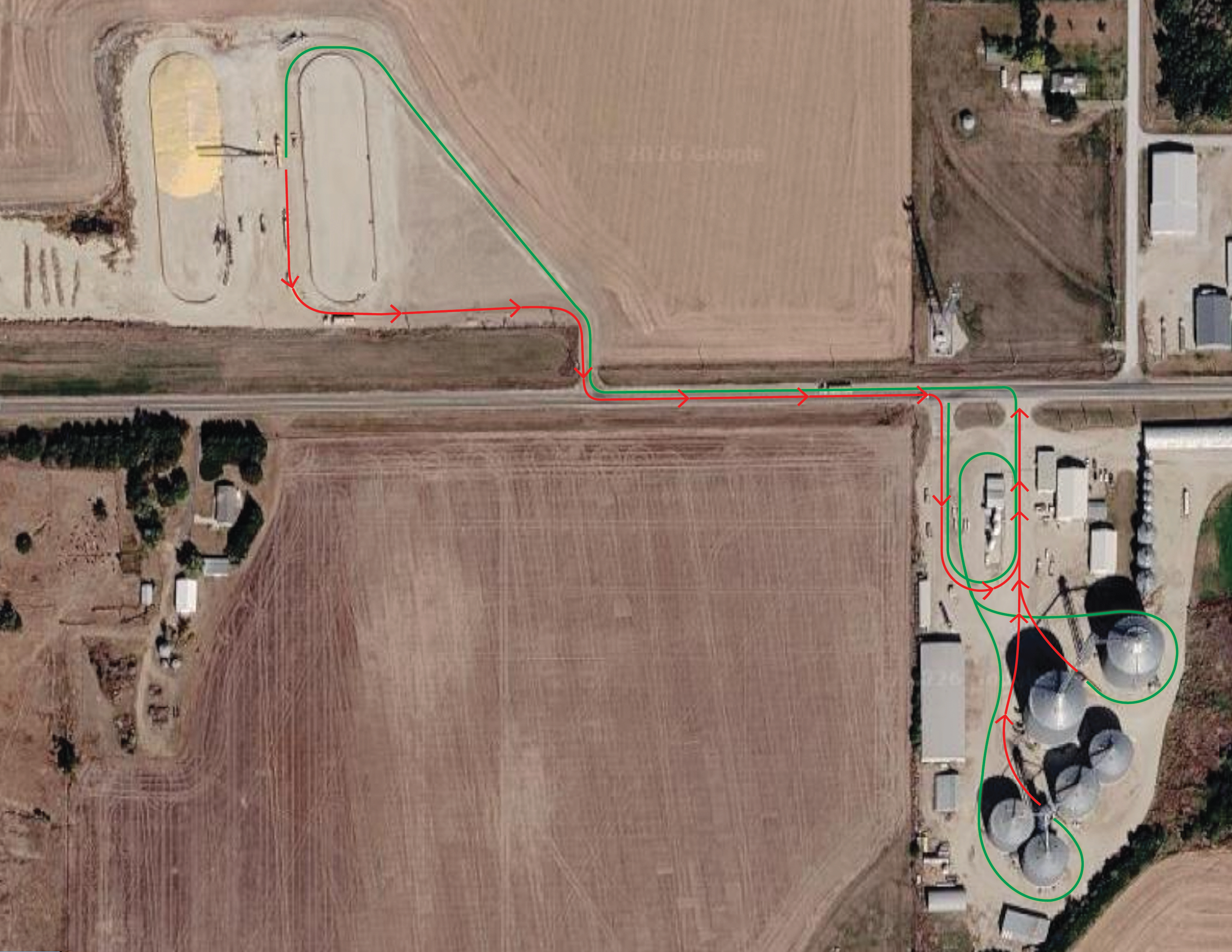 Mapa del circuito de tráfico de Campbell